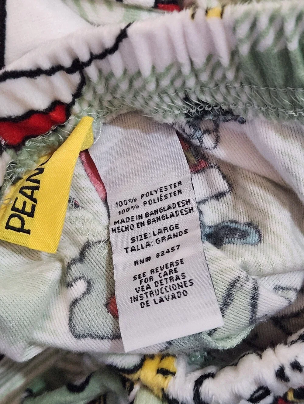 Peanuts Women's Pajama Bottoms - Green, Red, White Size Large